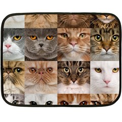 Breeds Of Cats Collage Two Sides Fleece Blanket (Mini) from ArtsNow.com 35 x27  Blanket Front