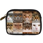 Breeds Of Cats Collage Digital Camera Leather Case