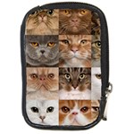 Breeds Of Cats Collage Compact Camera Leather Case