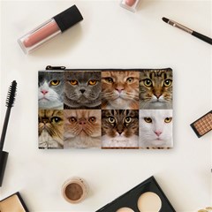 Breeds Of Cats Collage Cosmetic Bag (Small) from ArtsNow.com Front