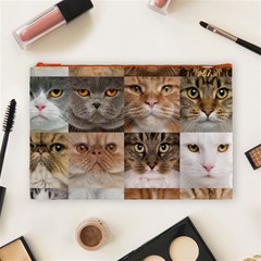 Breeds Of Cats Collage Cosmetic Bag (Large) from ArtsNow.com Front