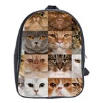 Breeds Of Cats Collage School Bag (Large)