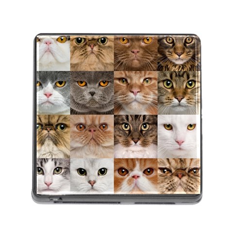 Breeds Of Cats Collage Memory Card Reader (Square 5 Slot) from ArtsNow.com Front