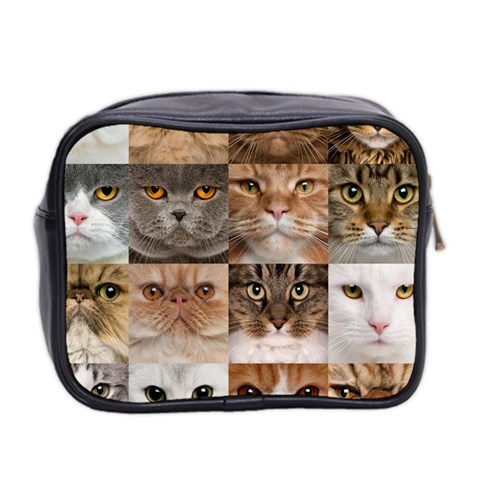 Breeds Of Cats Collage Mini Toiletries Bag (Two Sides) from ArtsNow.com Back