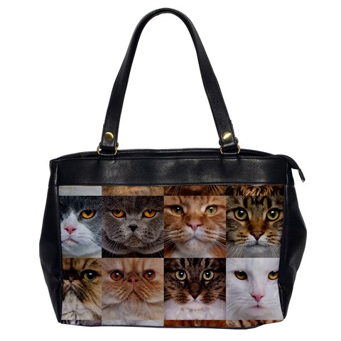 Breeds Of Cats Collage Oversize Office Handbag from ArtsNow.com Front