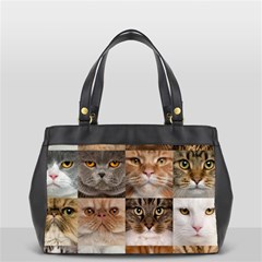 Breeds Of Cats Collage Oversize Office Handbag (2 Sides) from ArtsNow.com Front