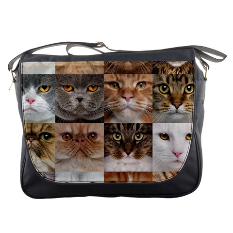 Breeds Of Cats Collage Messenger Bag from ArtsNow.com Front