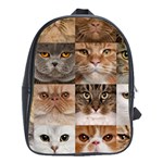 Breeds Of Cats Collage School Bag (XL)