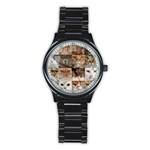 Breeds Of Cats Collage Stainless Steel Round Watch