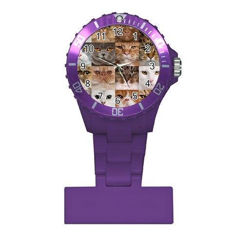 Breeds Of Cats Collage Plastic Nurses Watch from ArtsNow.com Front