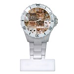 Breeds Of Cats Collage Plastic Nurses Watch