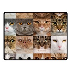 Breeds Of Cats Collage Two Sides Fleece Blanket (Small) from ArtsNow.com 45 x34  Blanket Front