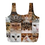 Breeds Of Cats Collage Full Print Recycle Bag (L)