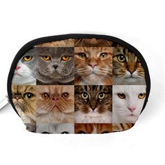 Breeds Of Cats Collage Accessory Pouch (Medium) from ArtsNow.com Back