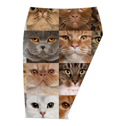 Breeds Of Cats Collage Midi Wrap Pencil Skirt from ArtsNow.com  Front Right 