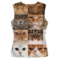 Breeds Of Cats Collage Women s Cut Out Long Sleeve T Back