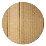 Brown Cardboard Texture Macro, Cardboard, Cardboard Magnet 5  (Round)