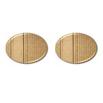 Brown Cardboard Texture Macro, Cardboard, Cardboard Cufflinks (Oval)