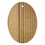 Brown Cardboard Texture Macro, Cardboard, Cardboard Oval Ornament (Two Sides)