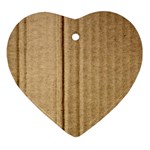 Brown Cardboard Texture Macro, Cardboard, Cardboard Heart Ornament (Two Sides)