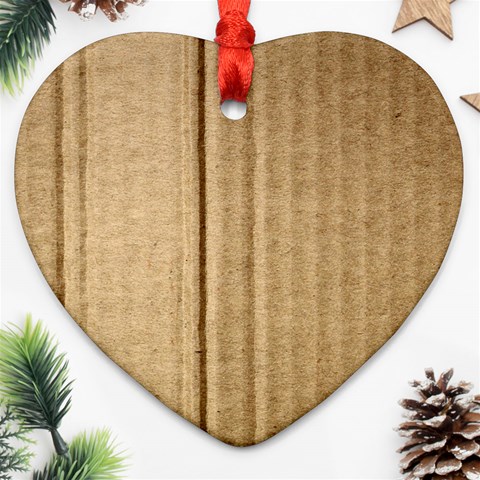 Brown Cardboard Texture Macro, Cardboard, Cardboard Heart Ornament (Two Sides) from ArtsNow.com Back