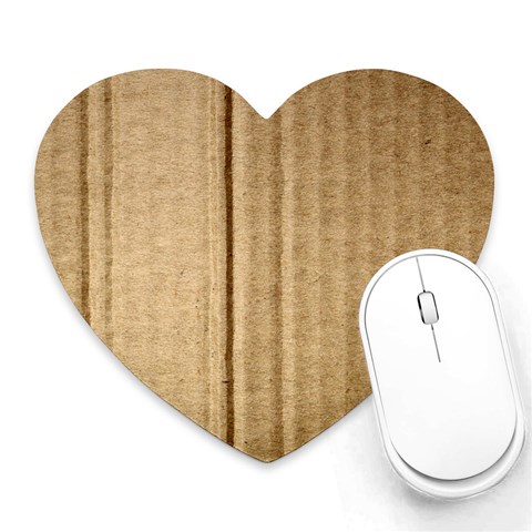 Brown Cardboard Texture Macro, Cardboard, Cardboard Heart Mousepad from ArtsNow.com Front