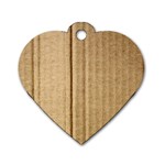 Brown Cardboard Texture Macro, Cardboard, Cardboard Dog Tag Heart (One Side)