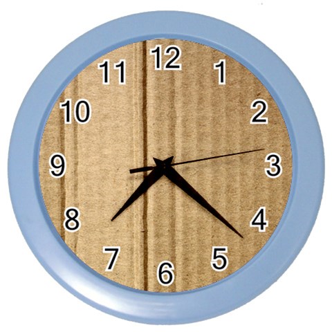 Brown Cardboard Texture Macro, Cardboard, Cardboard Color Wall Clock from ArtsNow.com Front