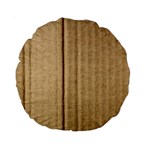 Brown Cardboard Texture Macro, Cardboard, Cardboard Standard 15  Premium Round Cushions