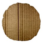 Brown Cardboard Texture Macro, Cardboard, Cardboard Large 18  Premium Round Cushions