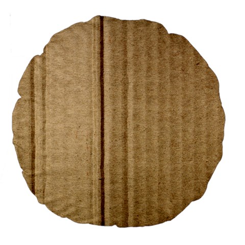 Brown Cardboard Texture Macro, Cardboard, Cardboard Large 18  Premium Round Cushions from ArtsNow.com Back