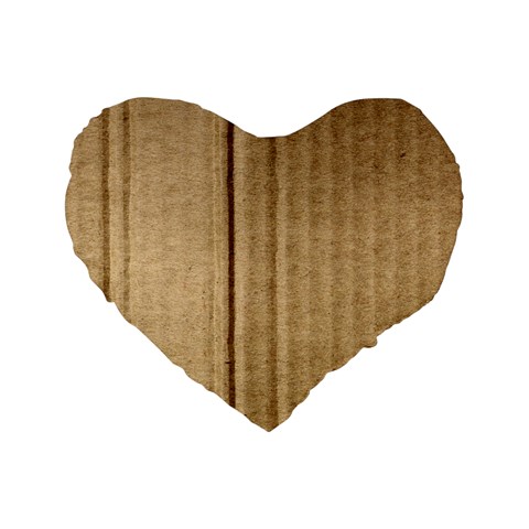 Brown Cardboard Texture Macro, Cardboard, Cardboard Standard 16  Premium Heart Shape Cushions from ArtsNow.com Front