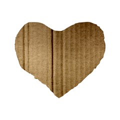 Brown Cardboard Texture Macro, Cardboard, Cardboard Standard 16  Premium Heart Shape Cushions from ArtsNow.com Back