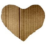 Brown Cardboard Texture Macro, Cardboard, Cardboard Large 19  Premium Heart Shape Cushions