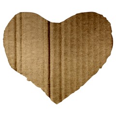 Brown Cardboard Texture Macro, Cardboard, Cardboard Large 19  Premium Heart Shape Cushions from ArtsNow.com Back