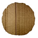 Brown Cardboard Texture Macro, Cardboard, Cardboard Large 18  Premium Flano Round Cushions