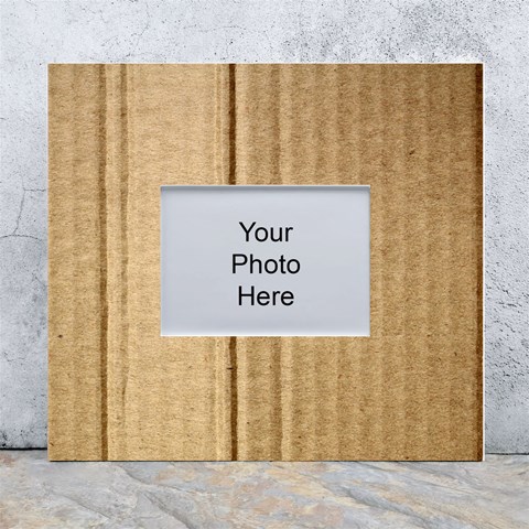 Brown Cardboard Texture Macro, Cardboard, Cardboard White Wall Photo Frame 5  x 7  from ArtsNow.com Front