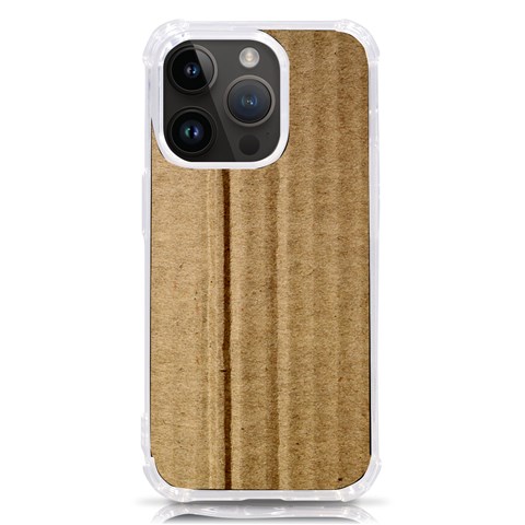 Brown Cardboard Texture Macro, Cardboard, Cardboard iPhone 14 Pro TPU UV Print Case from ArtsNow.com Front