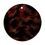 Brown Wool Texture Ornament (Round)