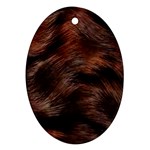 Brown Wool Texture Ornament (Oval)