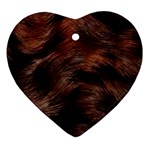 Brown Wool Texture Ornament (Heart)