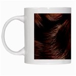 Brown Wool Texture White Mug