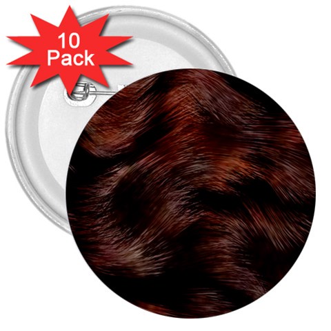 Brown Wool Texture 3  Buttons (10 pack)  from ArtsNow.com Front