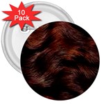 Brown Wool Texture 3  Buttons (10 pack) 