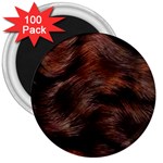 Brown Wool Texture 3  Magnets (100 pack)