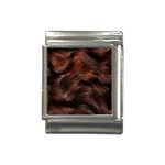 Brown Wool Texture Italian Charm (13mm)