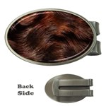 Brown Wool Texture Money Clips (Oval) 