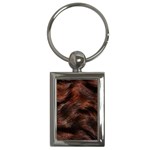 Brown Wool Texture Key Chain (Rectangle)