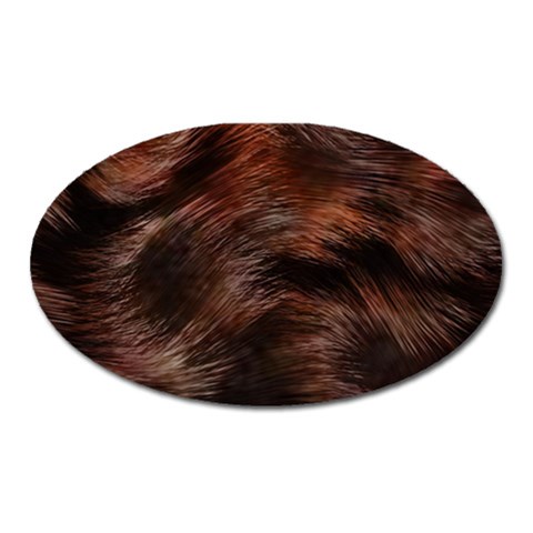 Brown Wool Texture Oval Magnet from ArtsNow.com Front