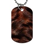 Brown Wool Texture Dog Tag (Two Sides)